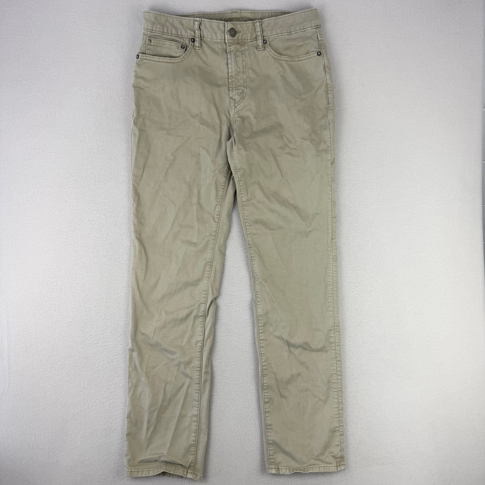 American Eagle 5-Pocket Pants Mens 30x32 Khaki Original Straight Flex Chinos